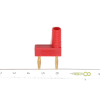 Fiche banane court-circuit plaquée or de haute qualité 2mm 2 mâle à 1 femelle cavalier d'espacement 12mm