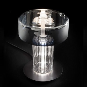 Lámpara de mesa de cristal E27 con control de interruptor LED, diseño minimalista nórdico para sala de estar y dormitorio - Product Image 3