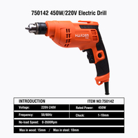 Perceuse électrique HARDEN 450W/220V - 35000 tr/min, vitesse variable, diamètre de perçage maximal de 10 mm, mandrin à clé