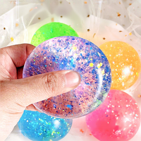 Nouveau design, balle anti-stress TPR souple et élastique de 6 cm pour garçons et filles de 5 à 7 ans