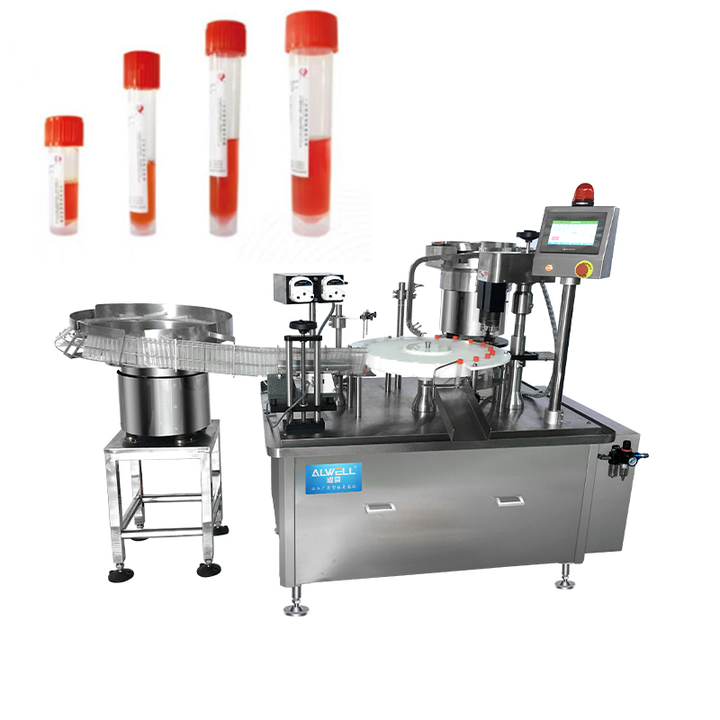 Automatic Medical Vial Tube Filling Capping and Labeling Machine test ...