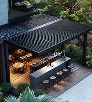 Pergola bioclimatique à lames orientables en aluminium pour terrasse extérieure, auvent de jardin, couverture solaire