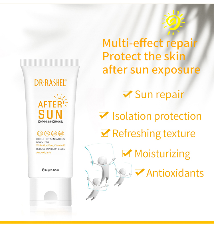 DR RASHEL After Sun Soothing and Cooling Gel Enriched with Aloe Vera and Vitamin E 60g