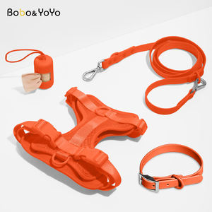 Juego de arnés 2025 de lujo personalizado con logotipo personalizado sin tirones de PVC de neopreno para mascotas arnés de correa para perro conjunto de collar para perro - Product Image 1