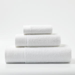 Serviette de Bain Coton Pur Cinq Étoiles, Satin Platine, Hôtel & Gîte, Coton Blanc, Absorbante, Épaisse, Très Grande et Large - Product Image 1