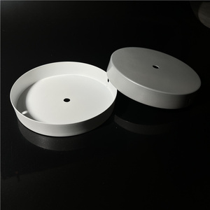 블랙 브론즈 그레이 150MM LED 베이스 램프 디스크 천장 캐노피 벽 조명 장착 시트 메탈 제작 블랙 그레이 천장 플레이트 - Product Image 2