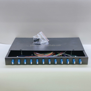Panel de Conexión de Fibra Óptica Dúplex LC/UPC de 12 Puertos y 24 Núcleos, 1U 19'', Montaje en Rack Estándar, Caja de Distribución de Fibra para Centro de Datos, Precio de Fábrica - Product Image 2