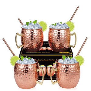 Nuovi Arrivi Tazze Creative per <span class=keywords><strong>Moscow</strong></span> Mule in Rame Martellato di Varie Dimensioni Bicchieri da Birra e da Vino di Lusso in Acciaio Inossidabile - Product Image 1
