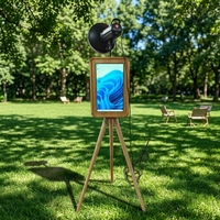 Nouvelle Machine Photobooth Double Miroir Magique en Bois 2026 avec Écran Tactile 18,5 Pouces, Appareil Photo et Imprimante Optionnels – Cabine Selfie