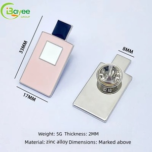 Broches de Moda de Aleación Zhi con Diseño de Botella de Perfume Elegante y Lujoso para Mujer, Accesorios de Ropa para Fiestas y Bodas - Product Image 2