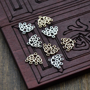 Colgante de nube auspiciosa de cobre puro, 14mm, chapado en oro y plata para hacer collares, joyería, componente DIY - Product Image 3