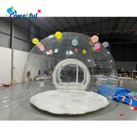 Tente bulle transparente pour 6 à 8 personnes, tente géodésique gonflable transparente pour le glamping, tente igloo