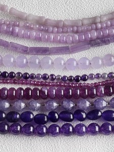Perles rondes en améthyste violette naturelle en gros, perles intercalaires pour la fabrication de bijoux DIY, accessoires pour bracelets et colliers - Product Image 2