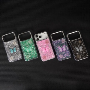 เคสโทรศัพท์แบบเหลววิบวับลายผีเสื้อสุดหรู สำหรับ iPhone 15 16 17 Pro Max ผลิตจากโรงงาน OEM ขายส่ง ป้องกันการกระแทก - Product Image 6
