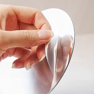 8 inch kính vòng gương, không khung treo tường tự dính vòng tròn tấm khay cho nhà phòng tắm phòng khách - Product Image 3