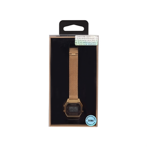 Timemark Digital Watch Gold <b>Mesh</b> Band Water Resistant 50M Men Women Unisex - Product Image 3