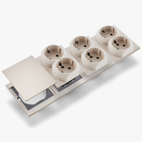 Interruptores y Enchufes de Pared WESA Ultrafinos con Botón Pulsador de 1/2/3 Vías, Enchufe Europeo de 1/2 Vía, Combinación Libre, Diseño Moderno de Lujo