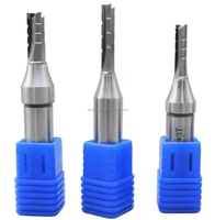 Fraise à bois CNC sur mesure OEM, 1/2 po, 4/5/6 mm, TCT, 2 rainures, revêtement AlTiN, carbure, angle de hélice 45°