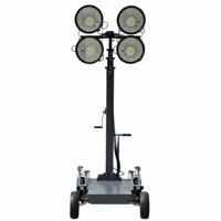 Tour d'éclairage LED portable d'urgence à mât télescopique 960W IP65 Blanc