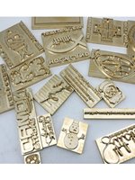 Kupferform für Logo-Anpassung, Leder-Heißprägung, Wärmepressform, Goldprägung, Schriftarten, Ziffernformen, Gravurformen nach Maß