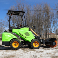 Livraison gratuite, mini chargeur télescopique 4x4 Dvier, chargeur télescopique à roues, 800 kg, 1 tonne, chariot élévateur télescopique Shandong pour travaux agricoles
