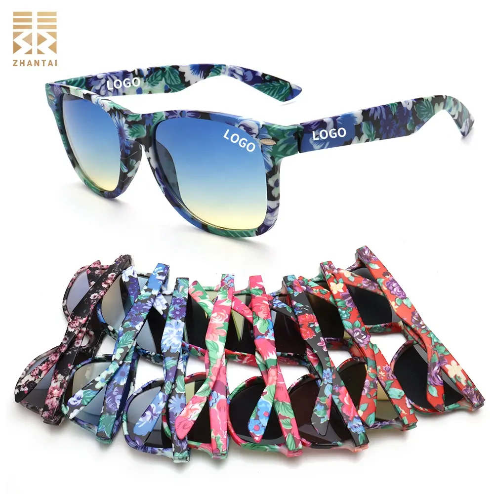Venta al por mayor de gafas de sol personalizadas logotipo tonos de plástico Y2K promocional mujeres hombres regalo promoción gafas de sol