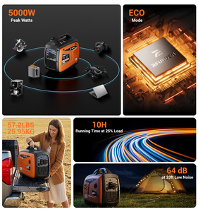 Générateur Inverter Silencieux 4KW 60Hz 120V Portable, Puissance de Pointe 5KW 60Hz 120V, Générateurs à Essence Télécommandés pour Maison, Camping, Camping-car - Product Image 3