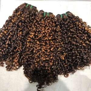 批发巴西精灵卷发处女发束，超双拉纬纱100% 处女精灵剪裁，带蕾丝正面闭合 - Product Image 1