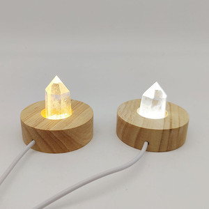 LED Nachtlicht Tisch lampe 3D Romantische Schreibtisch lampen Glaskuppel Holz sockel für Weihnachts dekoration Beleuchtung - Product Image 6