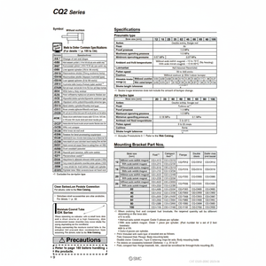 SMC Pneumatics Cylindre Compact CDQ2B25-30DCMZ Pièces Pneumatiques - Product Image 1