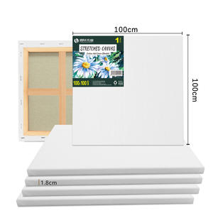 <span class=keywords><strong>Lienzo</strong></span> estirado para pintar, <span class=keywords><strong>lienzo</strong></span> de pintura en blanco mezclado de algodón y lino, marco de lona de madera maciza para acrílicos y pinturas al óleo - Product Image 2