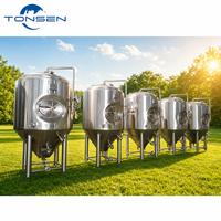 Cuve de Fermentation Conique Tonsen 1000L en Acier Inoxydable SUS304 à 60 Degrés avec Double Enveloppe à Cavités pour Brasserie