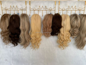 Peluca Oncológica en Stock de Cabello Humano Natural con Base Superior de Seda y Mechas, <span class=keywords><strong>Pelucas</strong></span> de Grado Médico para Alopecia en Color Castaño - Product Image 3