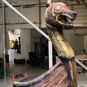 Décoration de scène gonflable, <span class=keywords><strong>masque</strong></span> gonflable doré, python gonflable, guerrier blindé gonflable pour le tour d'Amon Amarth - Product Image 6