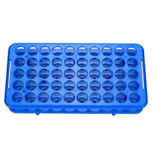 Portaprovette in Plastica Arancione con 50 Pozzetti per Esposizione di Provette di Diverse Dimensioni con Silicone - Product Image 5
