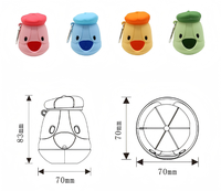 Distributeur de sacs à déjections pour animaux de compagnie BPlus personnalisable, apparence adorable, rangement pratique, facile à utiliser, durable, en silicone longue durée