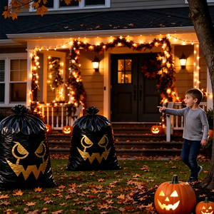 Sac en plastique transparent personnalisable (taille et <span class=keywords><strong>couleur</strong></span>) pour cadeaux de fête d'Halloween, idéal pour les pâtisseries et festivals, parfait pour le rangement - Product Image 6