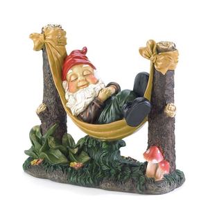 Figura de Gnomo de Jardín Hecha a Mano en Resina, Pintada a Mano, Gnomo de Jardín Solar con Letrero de Bienvenida, Decoración de Jardín - Product Image 3