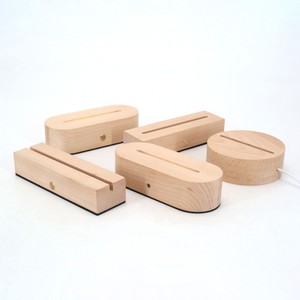 Lámpara Nocturna LED 3D Acrílica de Estilo Nórdico con Base de Madera, USB, Luz Blanca Cálida Regulable, <span class=keywords><strong>para</strong></span> Hogar, Oficina, Escritorio - Product Image 1