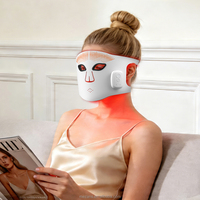 Masque facial LED multi-spectre 252 puces haute densité 4 modes 660nm 850nm sans fil rechargeable 2000mAh avec minuteur intelligent pour usage en salon