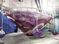 Filet d'escalade arc-en-ciel aire de jeux couleur arbre couleur grotte filet de corde d'escalade enfants filets d'escalade arc-en-ciel pour parc d'attractions intérieur