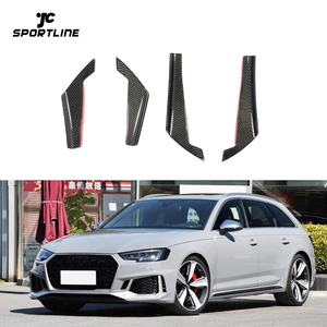 De fibra de carbono RS4 accesorios parachoques frente conservas de aletas para <span class=keywords><strong>Audi</strong></span> RS4 <span class=keywords><strong>A4</strong></span> B9 2017-2020 - Product Image 1
