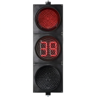 Feu de signalisation routière à LED avec minuteur de compte à rebours