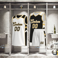 Uniformes de Baloncesto Reversibles de Doble Cara de Alta Calidad, Conjuntos Transpirables con Apliques de Alto Rendimiento para Equipos de EE. UU.