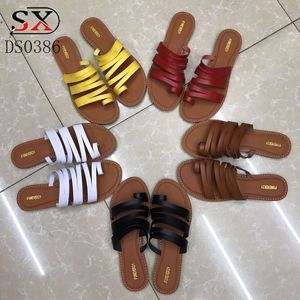 Commercio all'ingrosso di vendita di nuovo pinch-piede Holiday Beach piatto con la suola delle donne scarpe <span class=keywords><strong>Sandali</strong></span> - Product Image 1