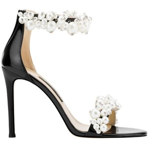 Sandali Sexy con Cinturino alla Caviglia e Perle, <span class=keywords><strong>Tacco</strong></span> a Spillo, per Donna, Nuova Collezione Estate 2026, in Microfibra Bianca <span class=keywords><strong>Nude</strong></span>, Colore Unito, <span class=keywords><strong>Scarpe</strong></span> alla Moda - Product Image 4