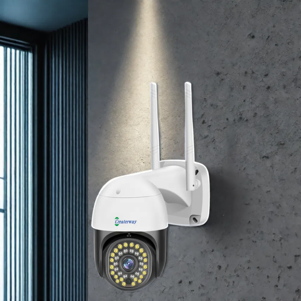 Mini câmera inteligente sem fio PTZ 360 dome CCTV visão noturna infravermelha 2MP 3MP 5MP opções H.265 cartão SD de compressão de vídeo