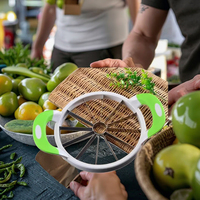 Zonneschijn Hoog Keukengerei Handheld Metalen Plastic Fruit Groente Snijden Hakpersgereedschap Omgaan Met Huishoudelijk Voedsel
