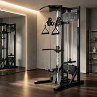 Appareil de musculation commercial multifonctionnel à câble pour exercices de fessiers, capacité de charge 70 kg, hauteur réglable sur 20 niveaux, en acier inoxydable