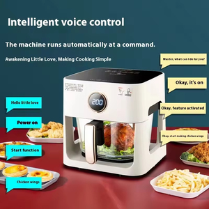 Horno multifunción de gran capacidad de 4L y 1200W personalizado de fábrica, freidora de aire inteligente con fuente de alimentación digital alemana. - Product Image 5